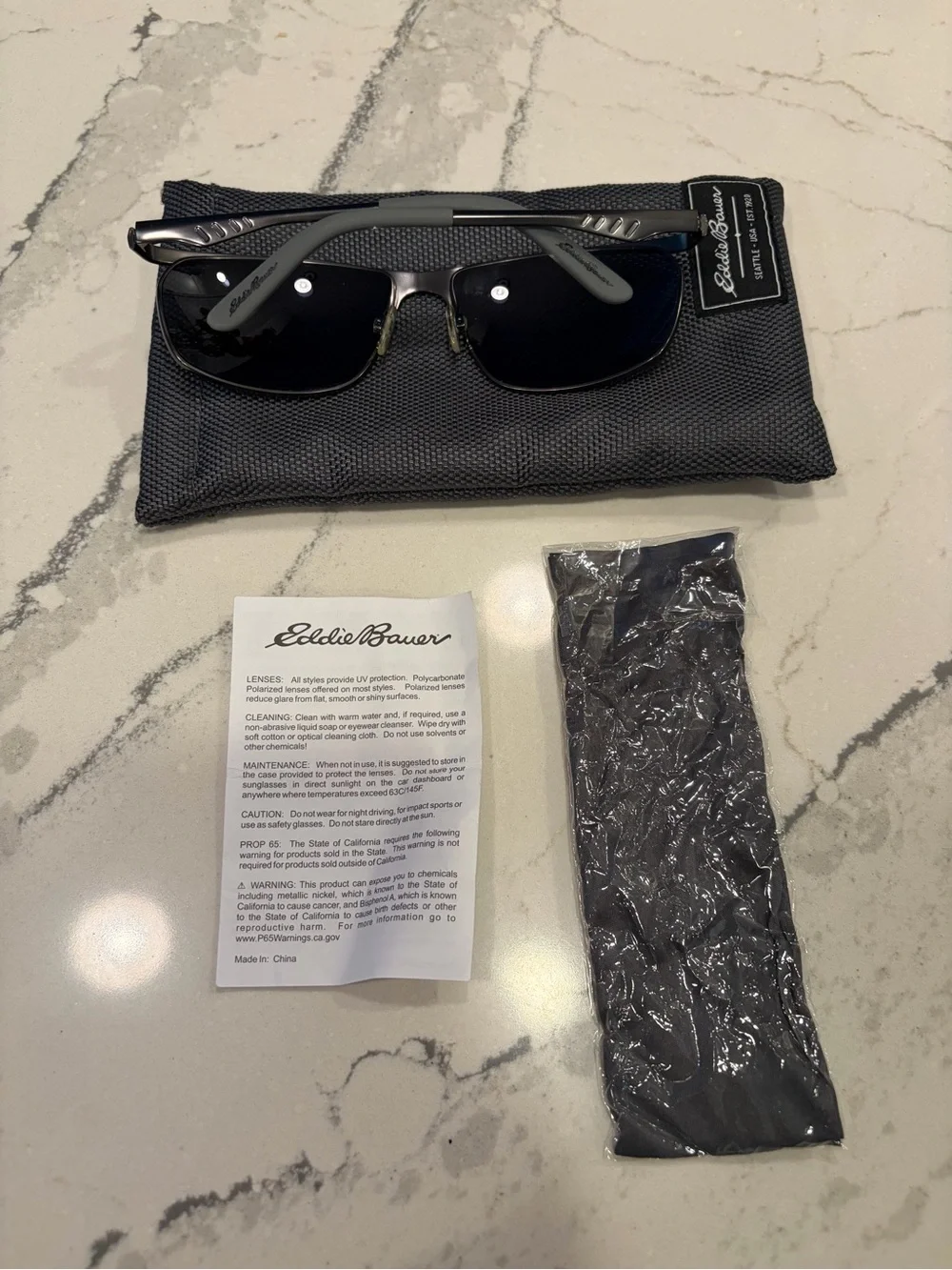 Eddie Bauer dark Frame Sunglasses with Polarized Lenses